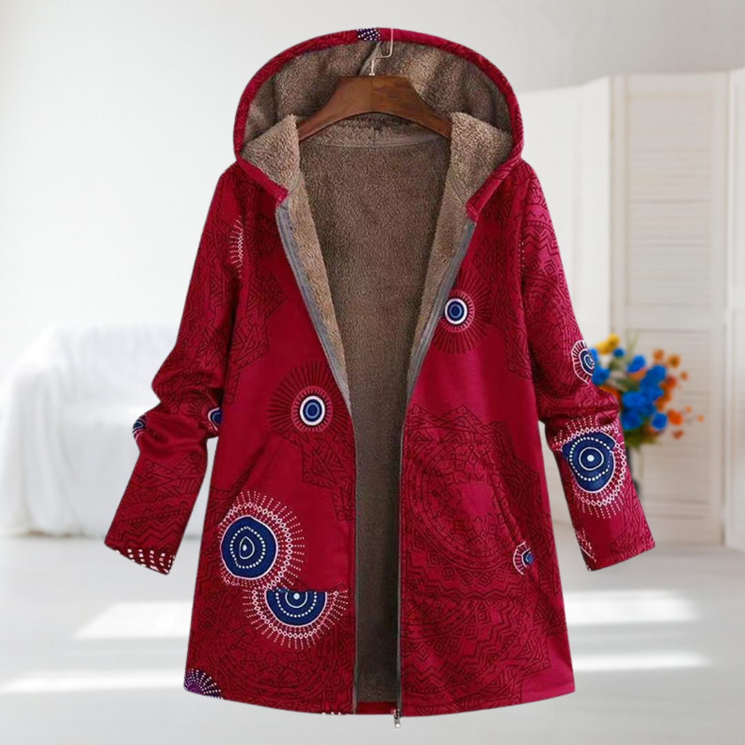 Emmeline | Patterned Hooded Jacket