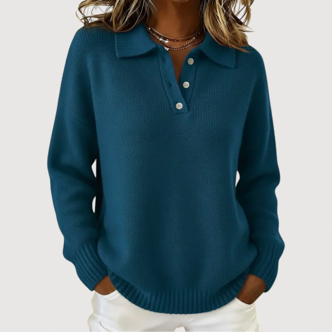 Isabel | Cozy Collared Knit Sweater