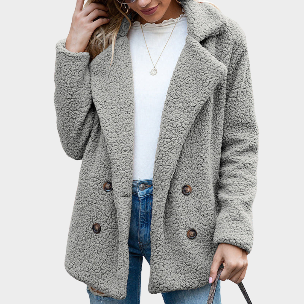 Delphine | Collared Teddy Coat