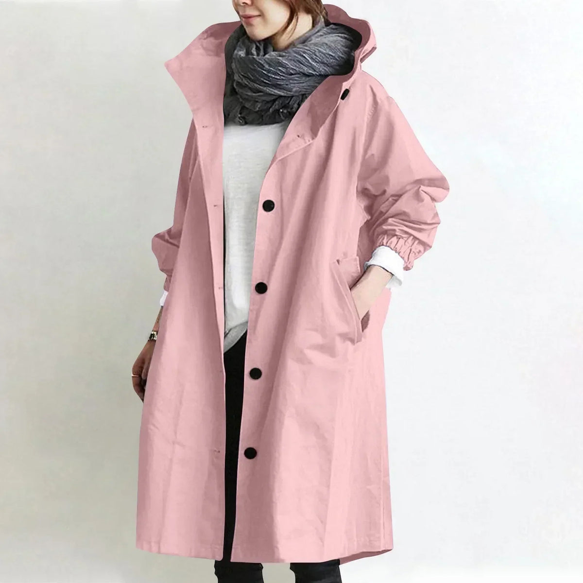 Gisele | Elegant Hooded Trench Coat