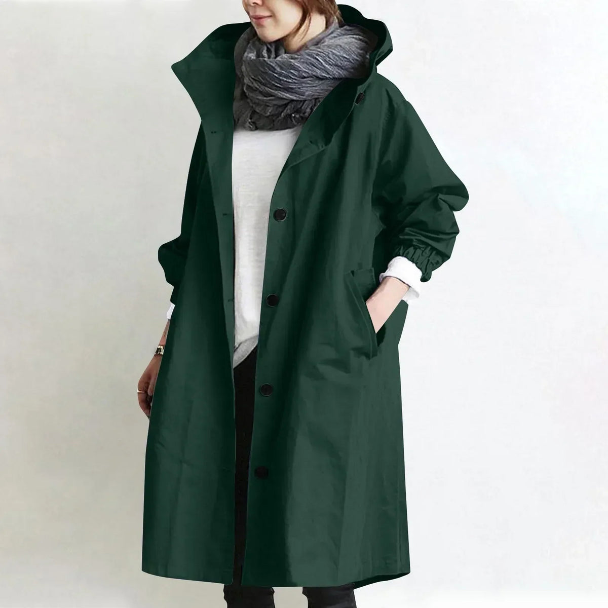 Gisele | Elegant Hooded Trench Coat
