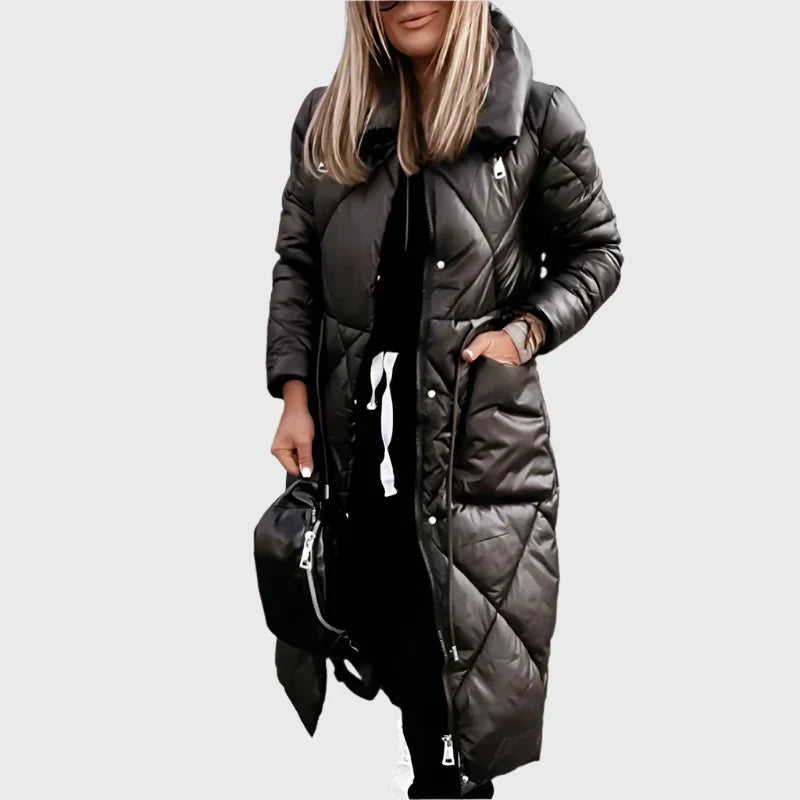 Amanda | Quilted Longline Winter Parka