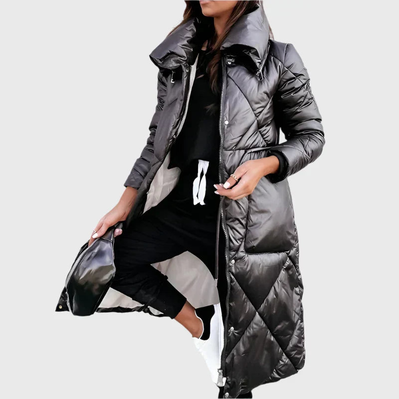 Amanda | Quilted Longline Winter Parka