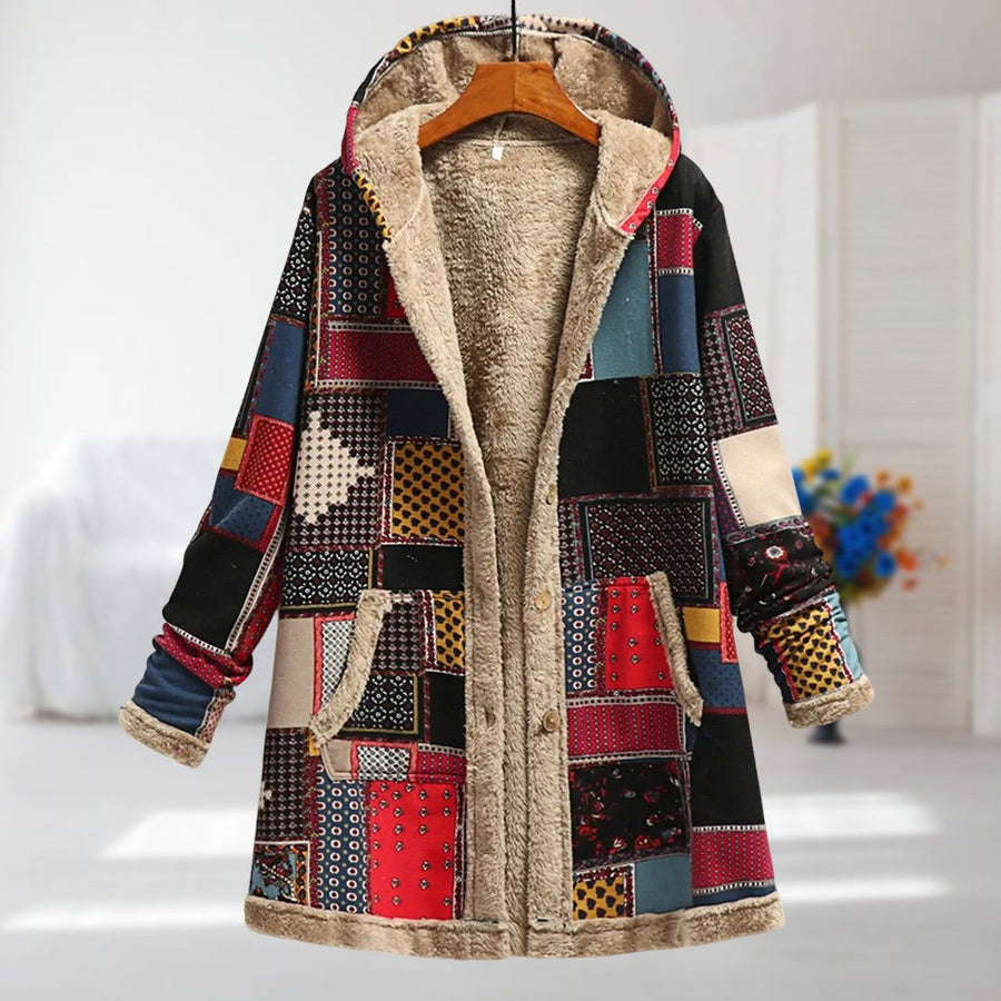 Dorothea | Patchwork Hooded Coat
