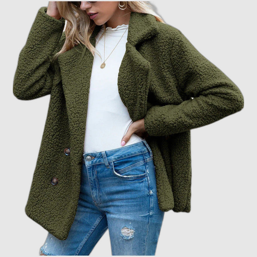Delphine | Collared Teddy Coat
