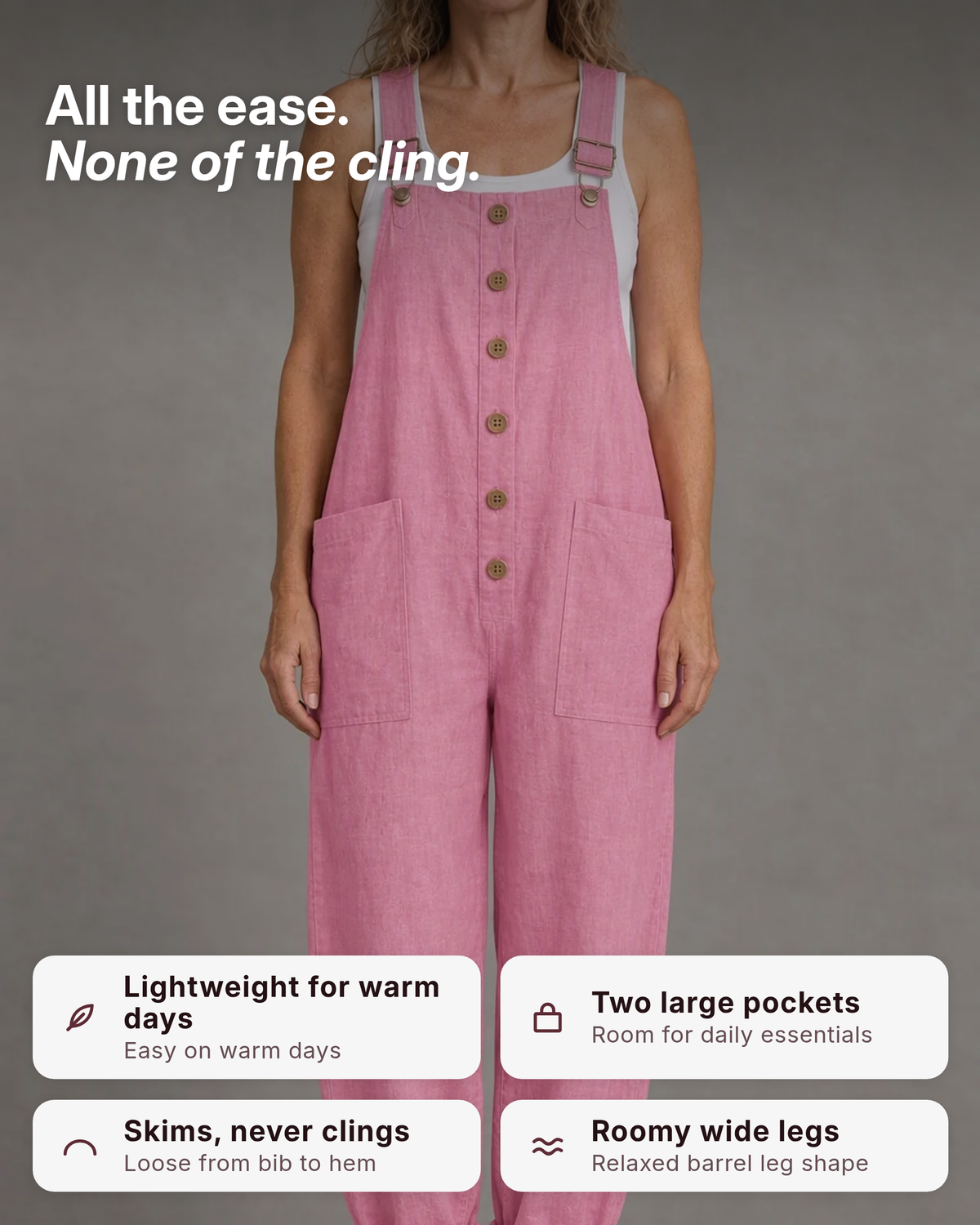 Jeannie | Relaxed Linen-Look Jumpsuit