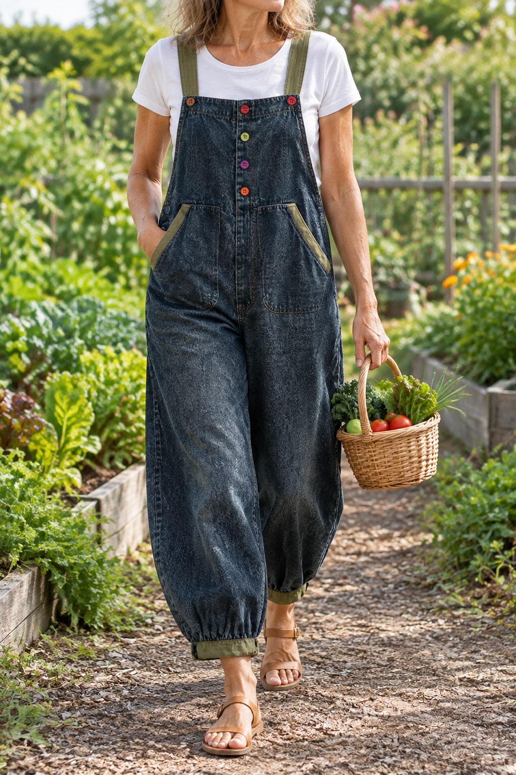 Rosanne | Balloon-Leg Denim Overalls