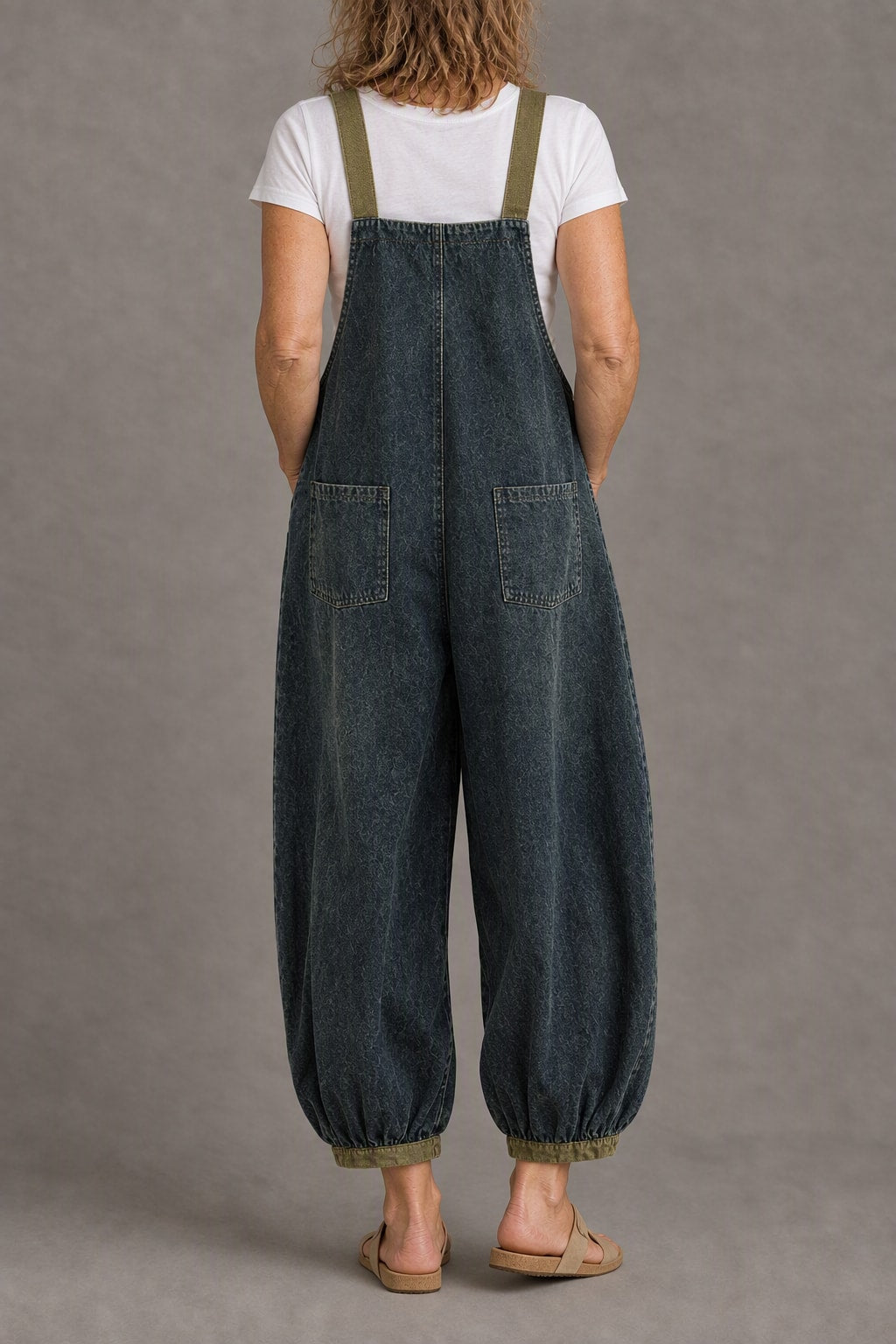 Rosanne | Balloon-Leg Denim Overalls
