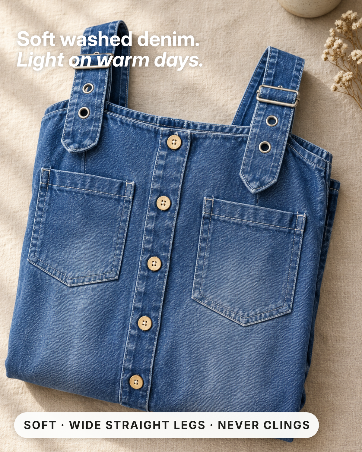 Stevie | Off-Shoulder Denim Jumpsuit